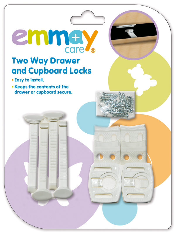 Emmay Care  Safety 2 Way Cupboard/Drawer Latches